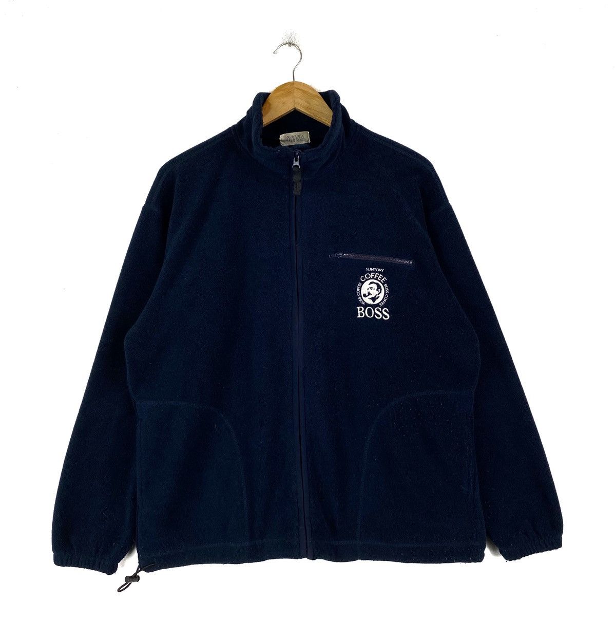 Japanese Brand × Vintage Vintage SUNTORY BOSS COFFEE Japanese Fleece Sweater Size US L / EU 52-54 / 3 - 1 Thumbnail