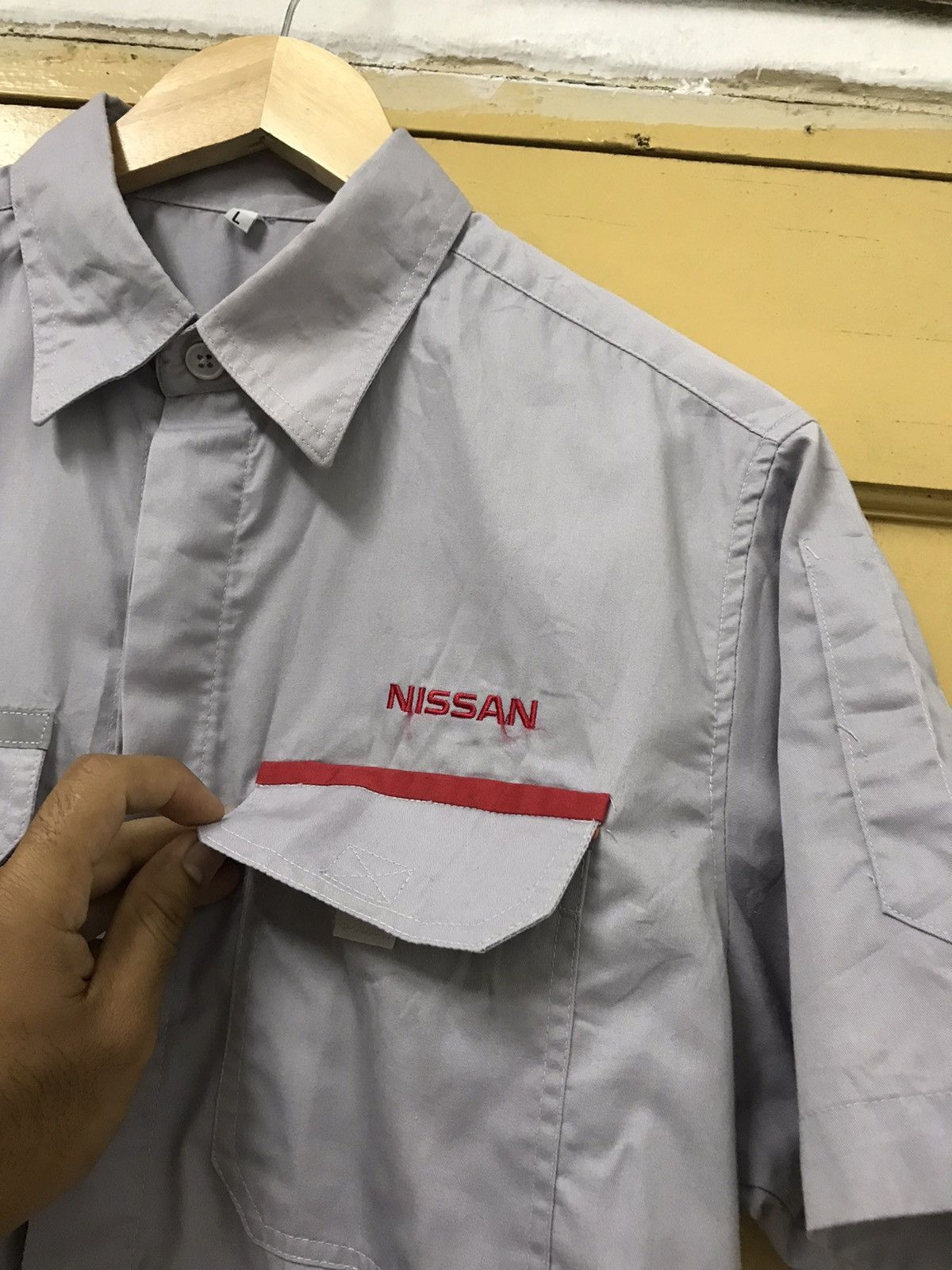 Japanese Brand Vintage Nissan Work Button Up Shirt Embroidery Logo Size US L / EU 52-54 / 3 - 6 Thumbnail