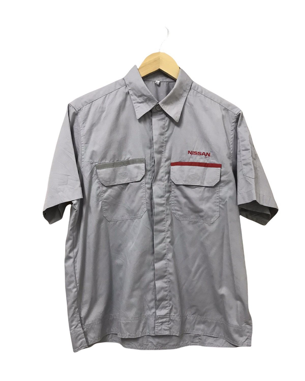 Japanese Brand Vintage Nissan Work Button Up Shirt Embroidery Logo Size US L / EU 52-54 / 3 - 2 Thumbnail