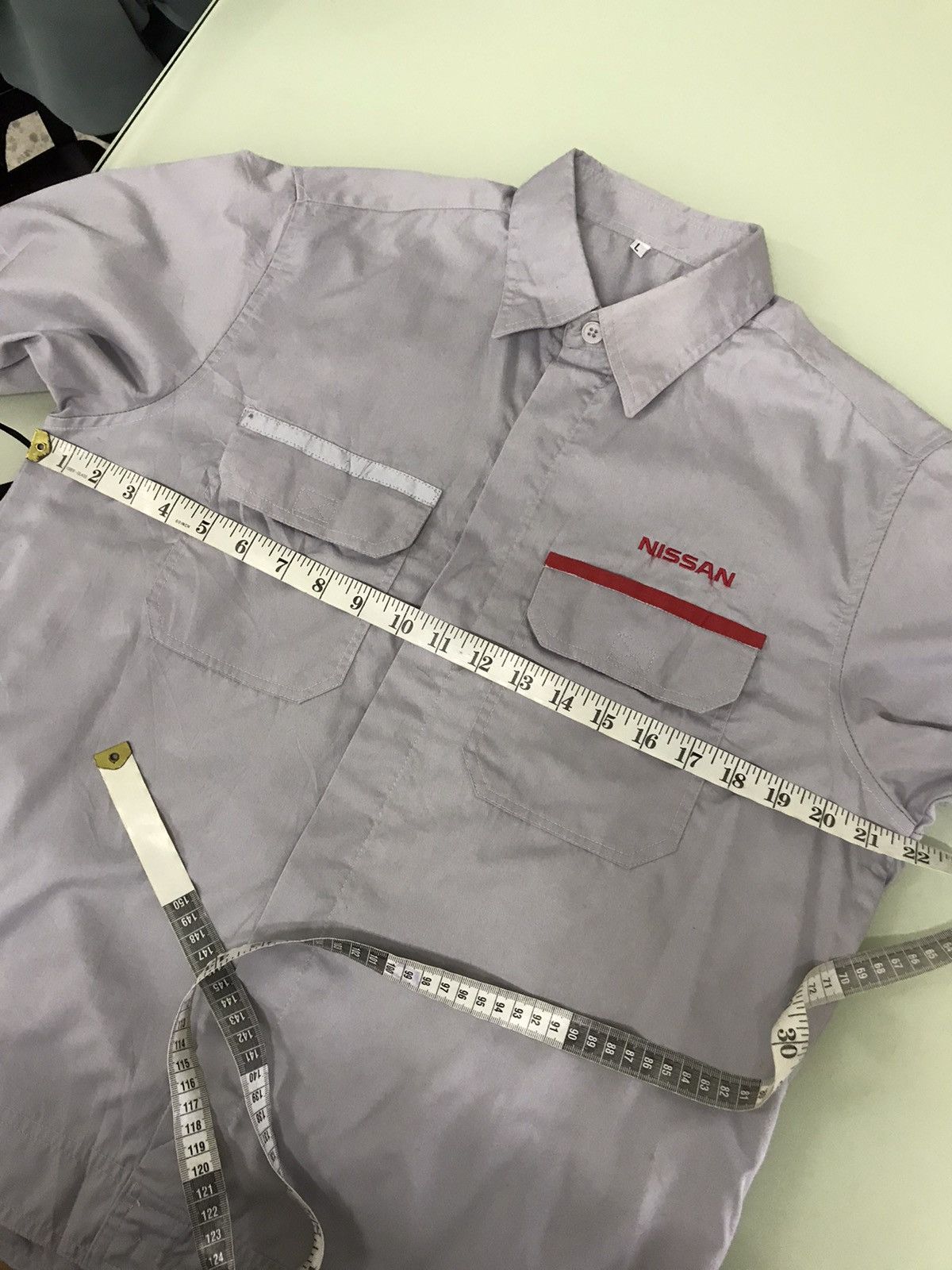 Japanese Brand Vintage Nissan Work Button Up Shirt Embroidery Logo Size US L / EU 52-54 / 3 - 16 Thumbnail
