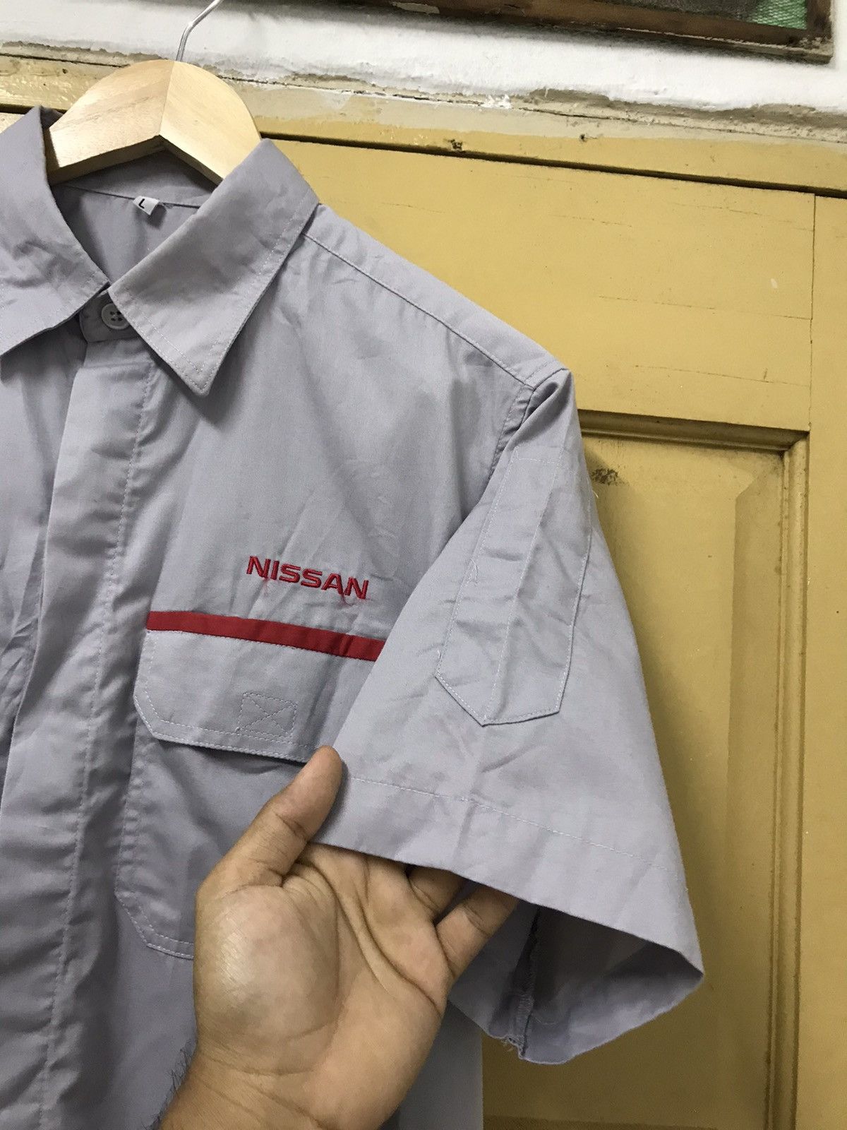 Japanese Brand Vintage Nissan Work Button Up Shirt Embroidery Logo Size US L / EU 52-54 / 3 - 5 Thumbnail