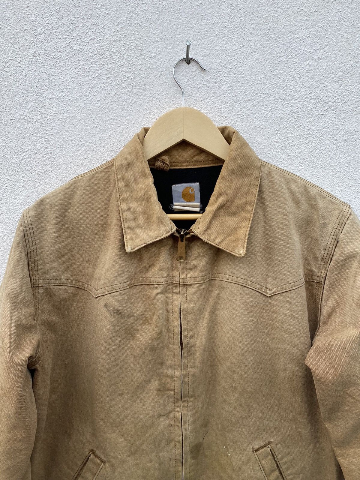 Carhartt Vintage Carhartt canvas worker distressed jacket Size US S / EU 44-46 / 1 - 4 Thumbnail