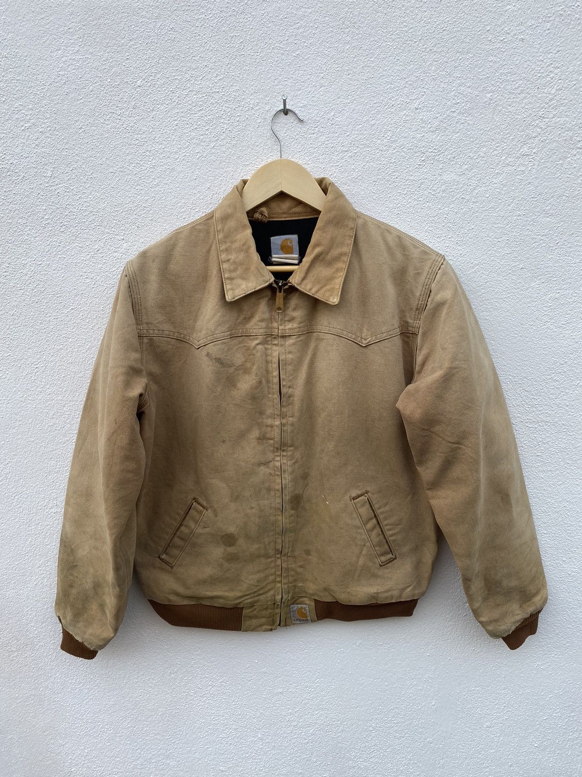 Carhartt Vintage Carhartt canvas worker distressed jacket Size US S / EU 44-46 / 1 - 3 Thumbnail