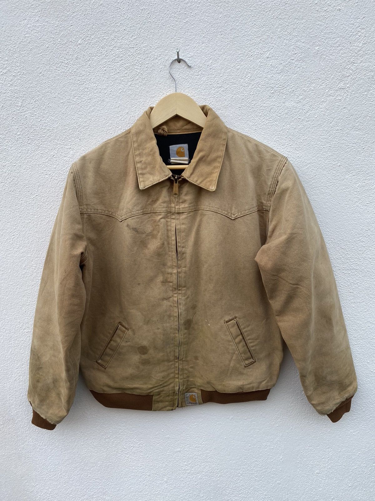 Carhartt Vintage Carhartt canvas worker distressed jacket Size US S / EU 44-46 / 1 - 1 Thumbnail