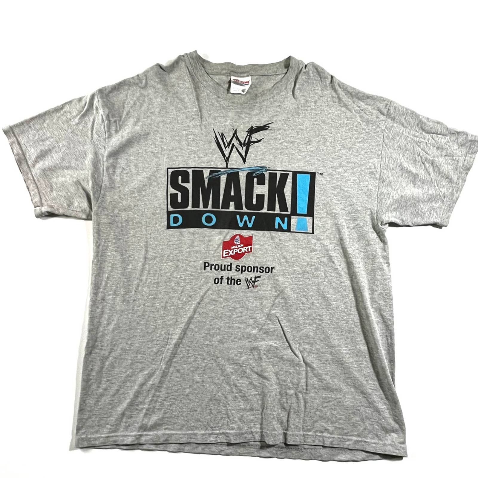 Vintage Vintage 2000’s WWF Smackdown Graphic T-shirt Grey XL | Grailed