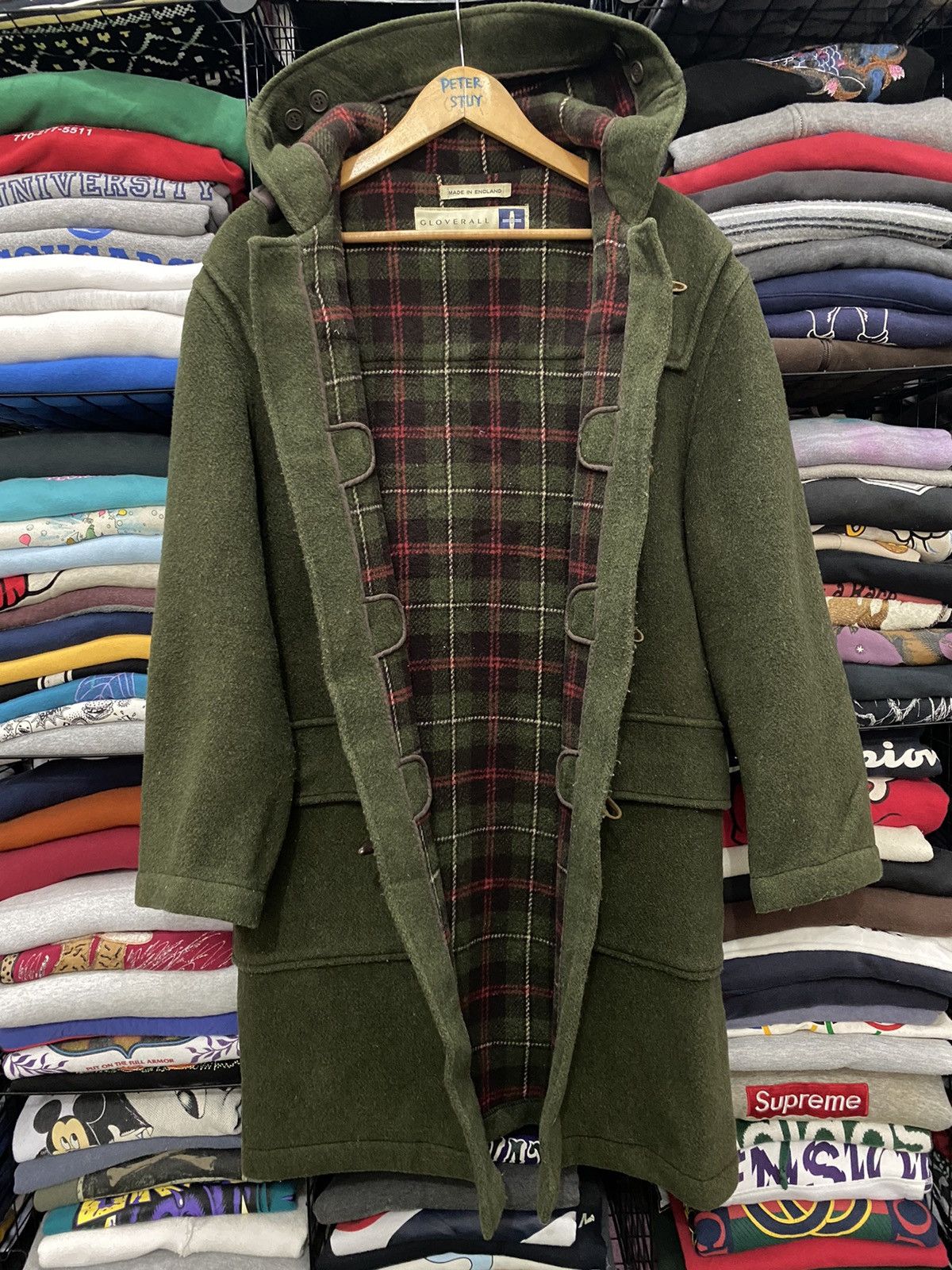 Gloverall GLOVERALL PEACOAT GREEN MEN’S JACKET Size US M / EU 48-50 / 2 - 2 Thumbnail