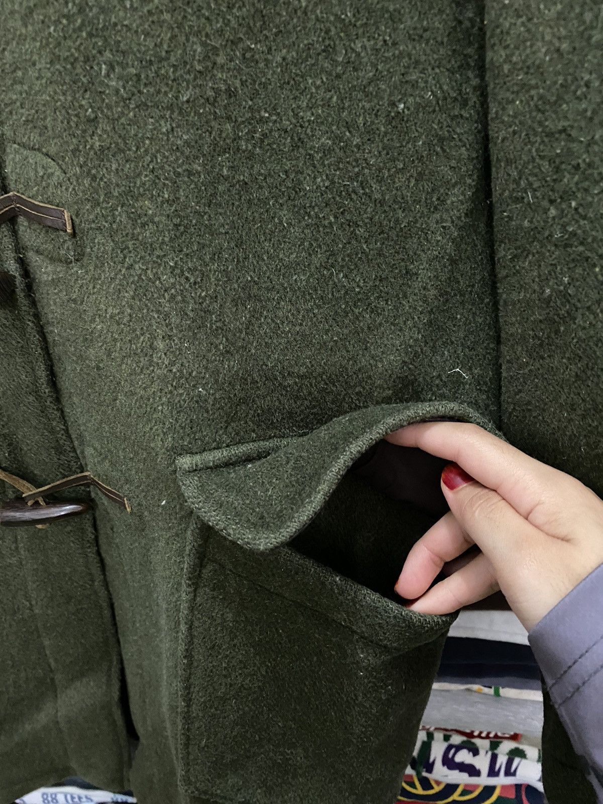 Gloverall GLOVERALL PEACOAT GREEN MEN’S JACKET Size US M / EU 48-50 / 2 - 7 Thumbnail