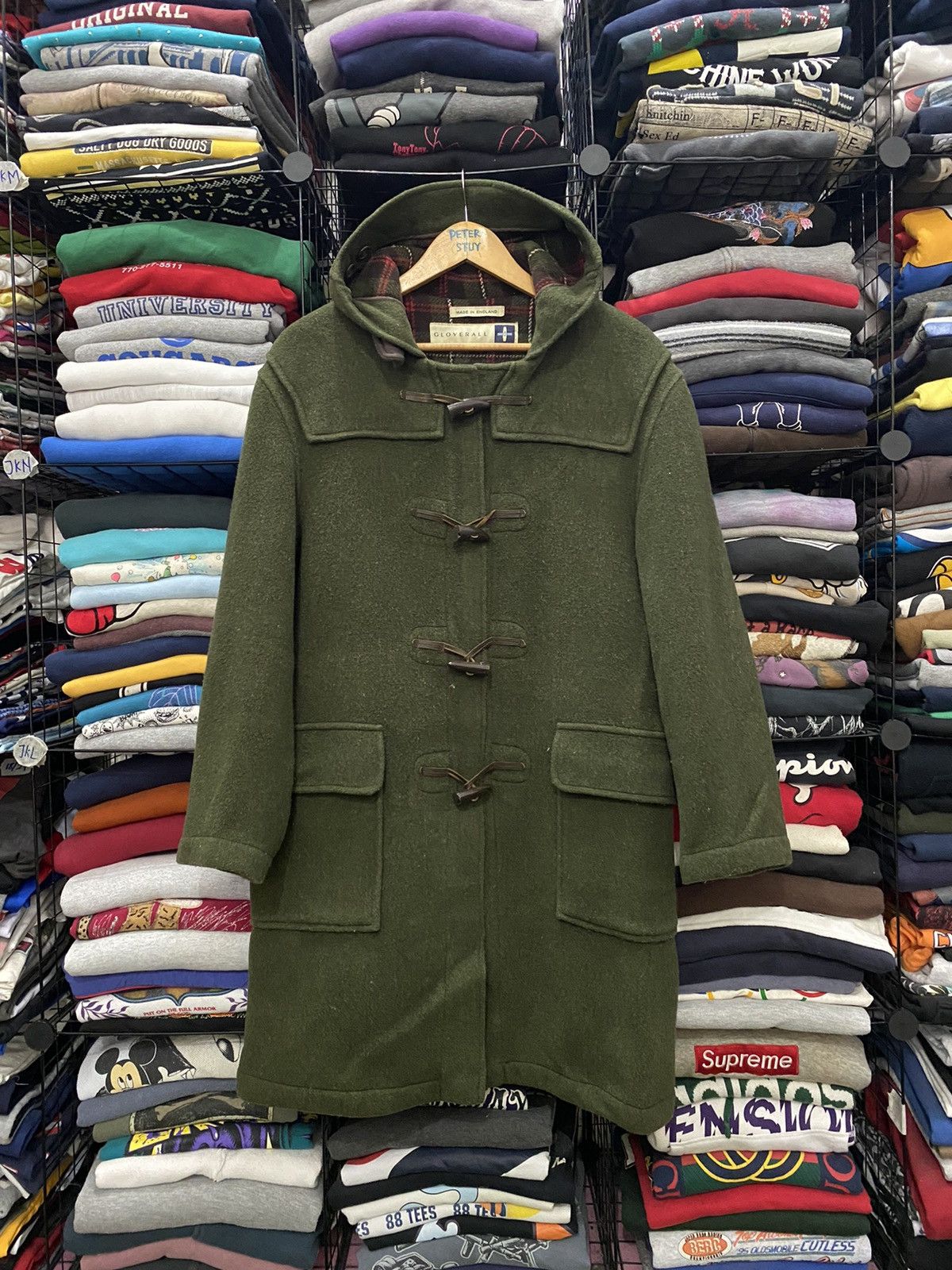 Gloverall GLOVERALL PEACOAT GREEN MEN’S JACKET Size US M / EU 48-50 / 2 - 1 Thumbnail