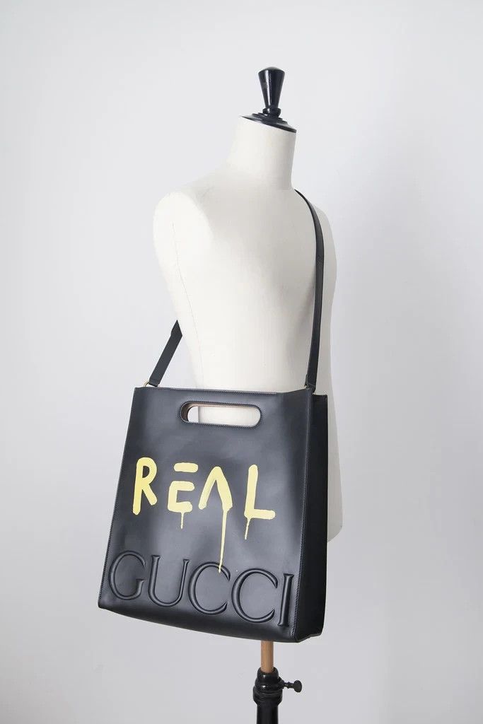 image of Aw16 Real Gucci Graffiti Bag in Black, Women's