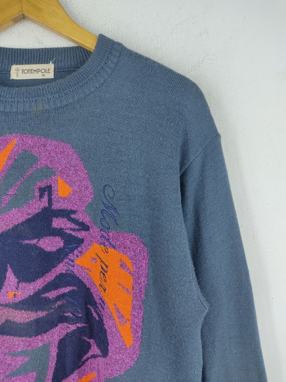 Japanese Brand × Vintage Vintage Totempole Knit Sweatshirt Size US M / EU 48-50 / 2 - 2 Thumbnail
