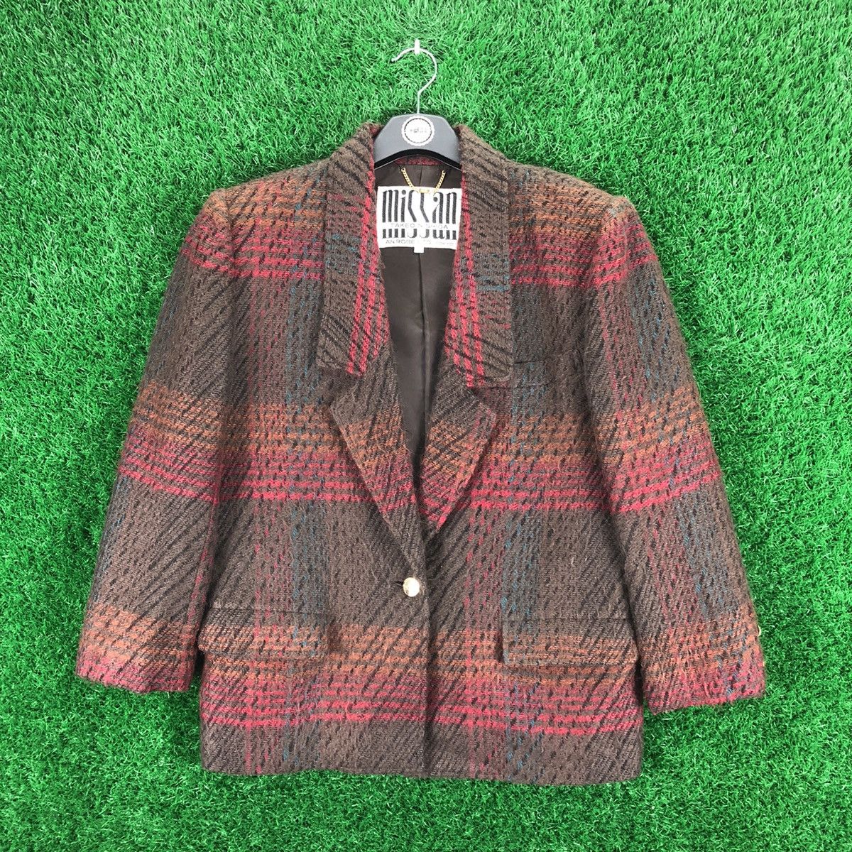 Japanese Brand Vintage 80's Wool Women Coat Blazer Jacket by Missan Size M / US 6-8 / IT 42-44 - 1 Thumbnail