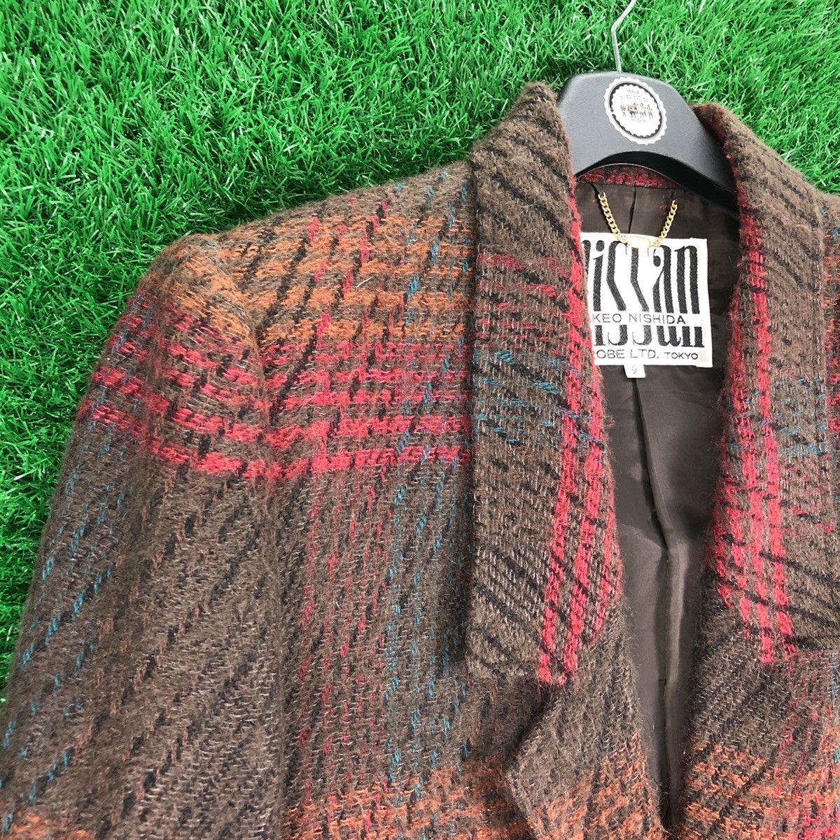 Japanese Brand Vintage 80's Wool Women Coat Blazer Jacket by Missan Size M / US 6-8 / IT 42-44 - 2 Thumbnail