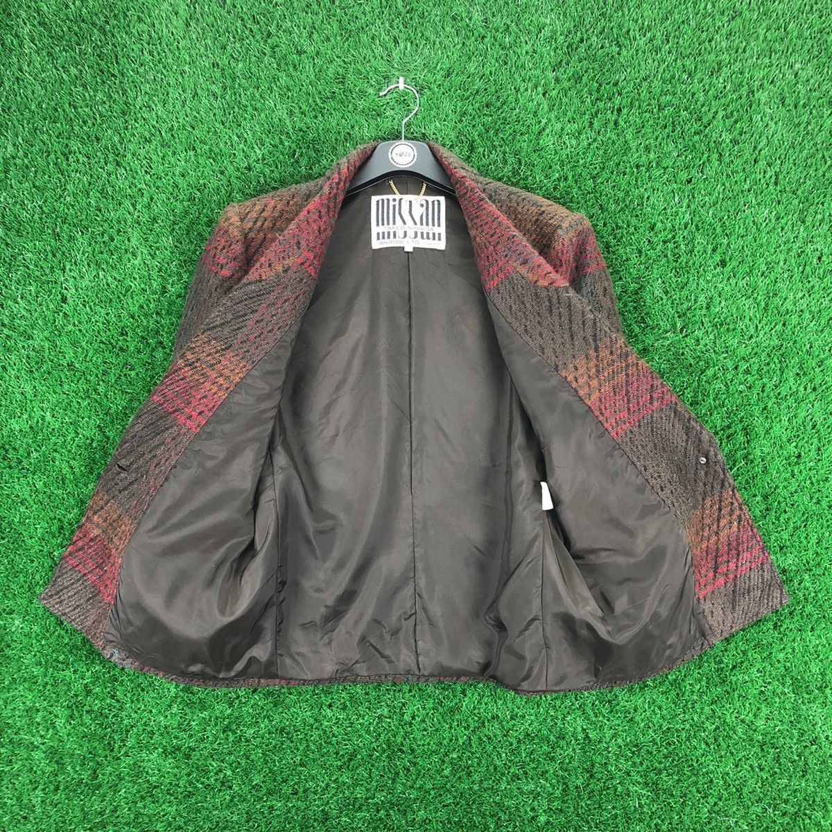 Japanese Brand Vintage 80's Wool Women Coat Blazer Jacket by Missan Size M / US 6-8 / IT 42-44 - 7 Thumbnail
