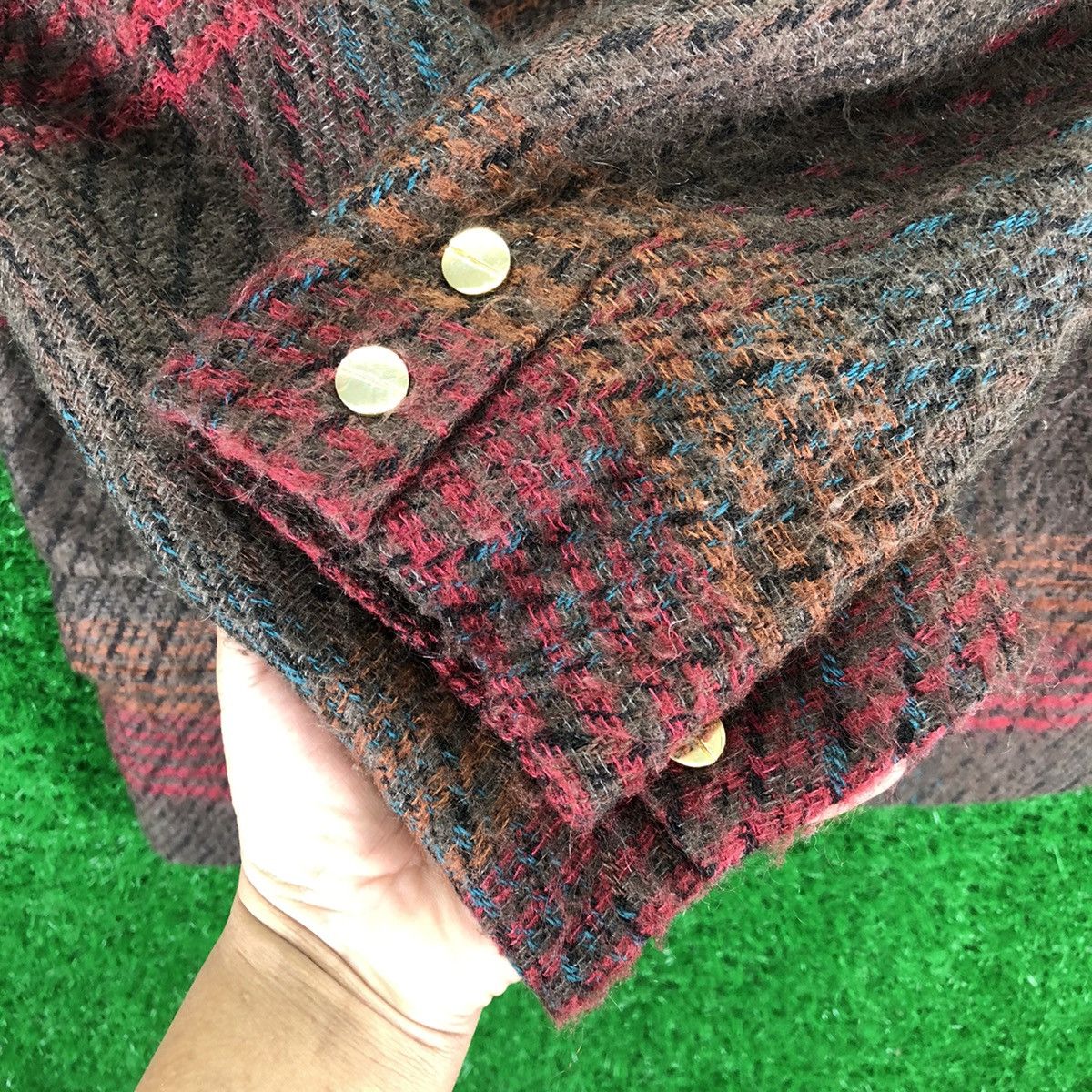 Japanese Brand Vintage 80's Wool Women Coat Blazer Jacket by Missan Size M / US 6-8 / IT 42-44 - 12 Thumbnail