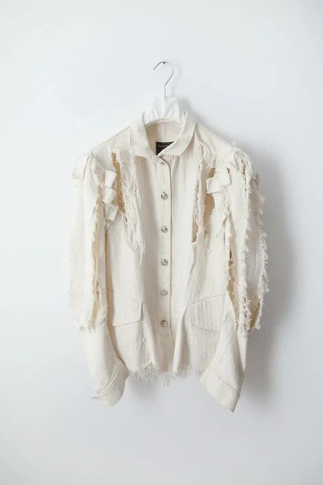 image of Vivienne Westwood Cut & Slash Ensemble in Off White, Women's (Size Medium)