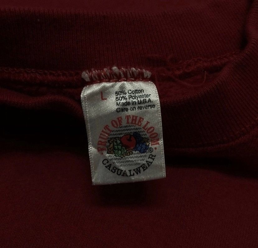 Fruit Of The Loom Vintage 90s plain sweatshirt pullover Size US L / EU 52-54 / 3 - 3 Thumbnail