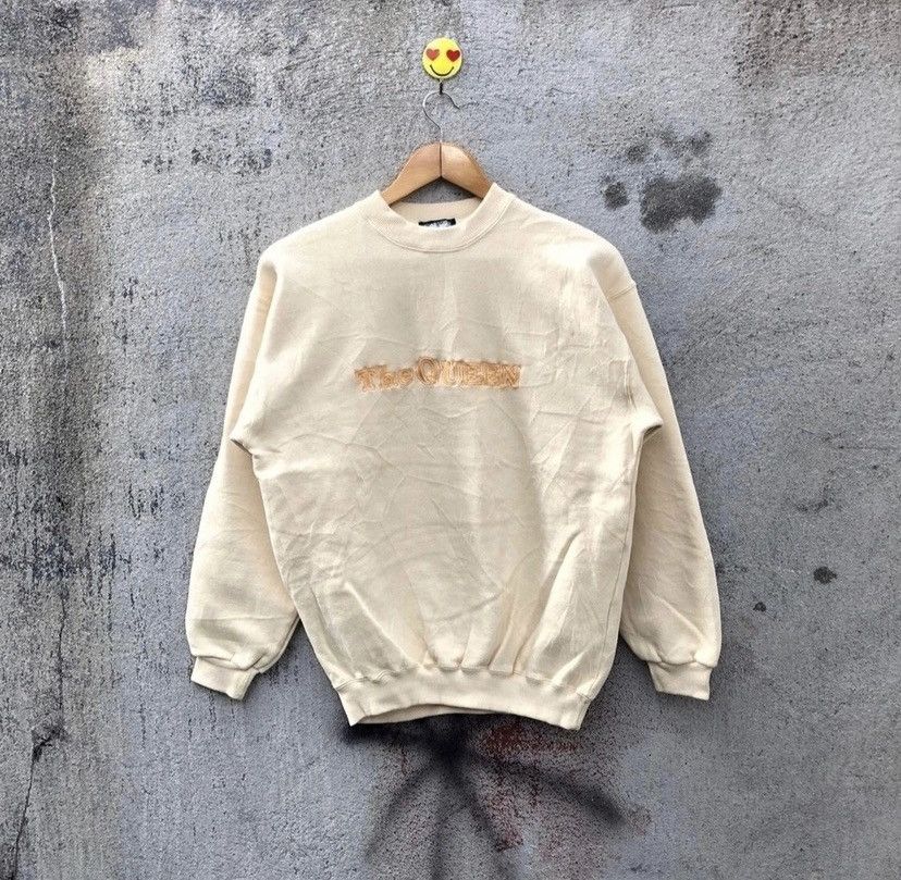 Japanese Brand Vintage 90s the queen sweatshirt spellout pullover Size US M / EU 48-50 / 2 - 1 Thumbnail