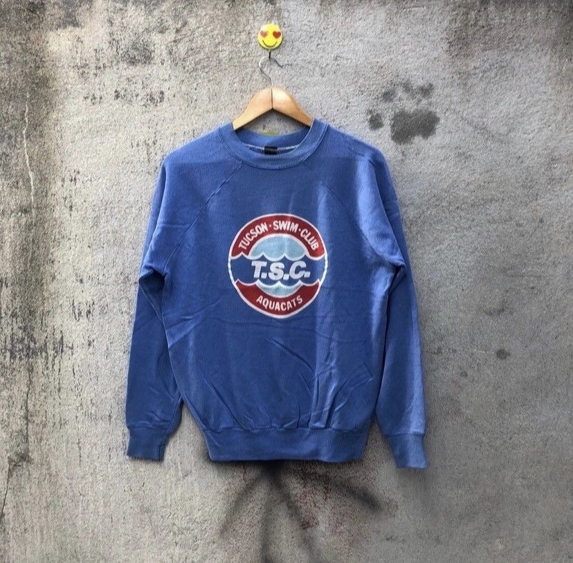 Vintage Vintage 80s tucson swim club aquacats sweatshirt pullover Size US L / EU 52-54 / 3 - 1 Thumbnail