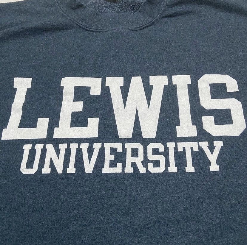 Vintage Vintage lewis university sweatshirt pullover Size US M / EU 48-50 / 2 - 2 Thumbnail