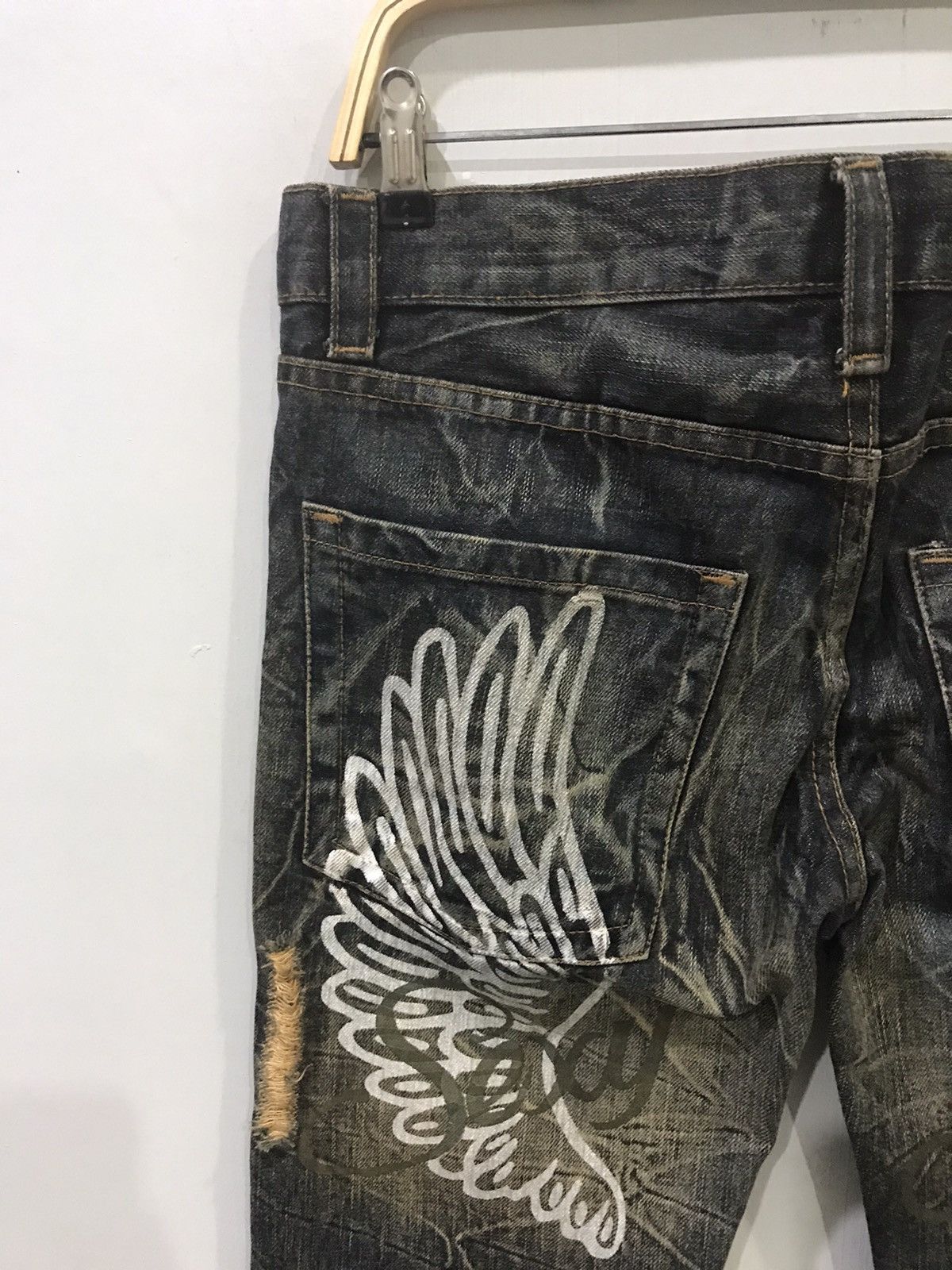 Seditionaries K.U.I Distressed Flare Denim Size US 32 / EU 48 - 12 Thumbnail
