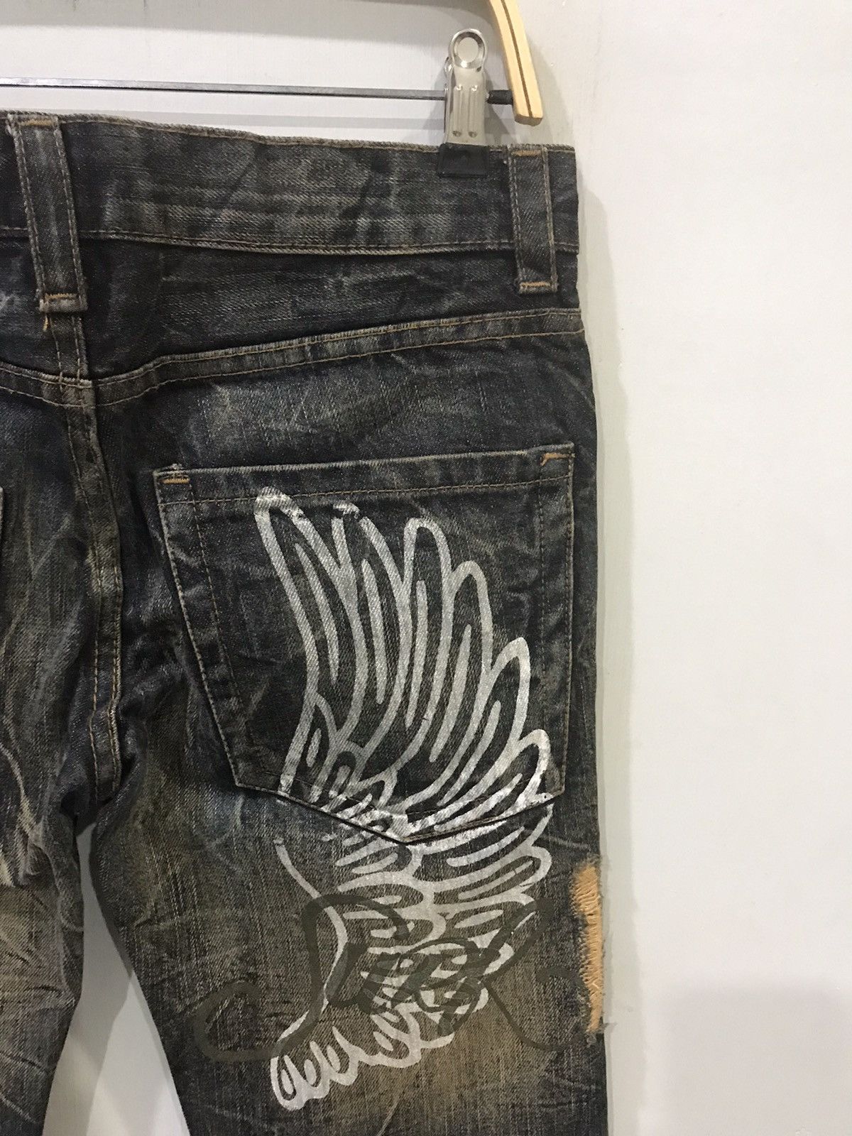 Seditionaries K.U.I Distressed Flare Denim Size US 32 / EU 48 - 11 Thumbnail