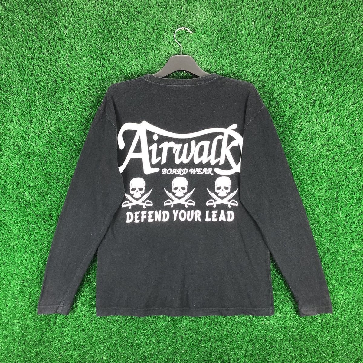 Airwalk Vintage Airwalk Defend Your Lead Big Logo Long Sleeve Tee Size M / US 6-8 / IT 42-44 - 4 Thumbnail