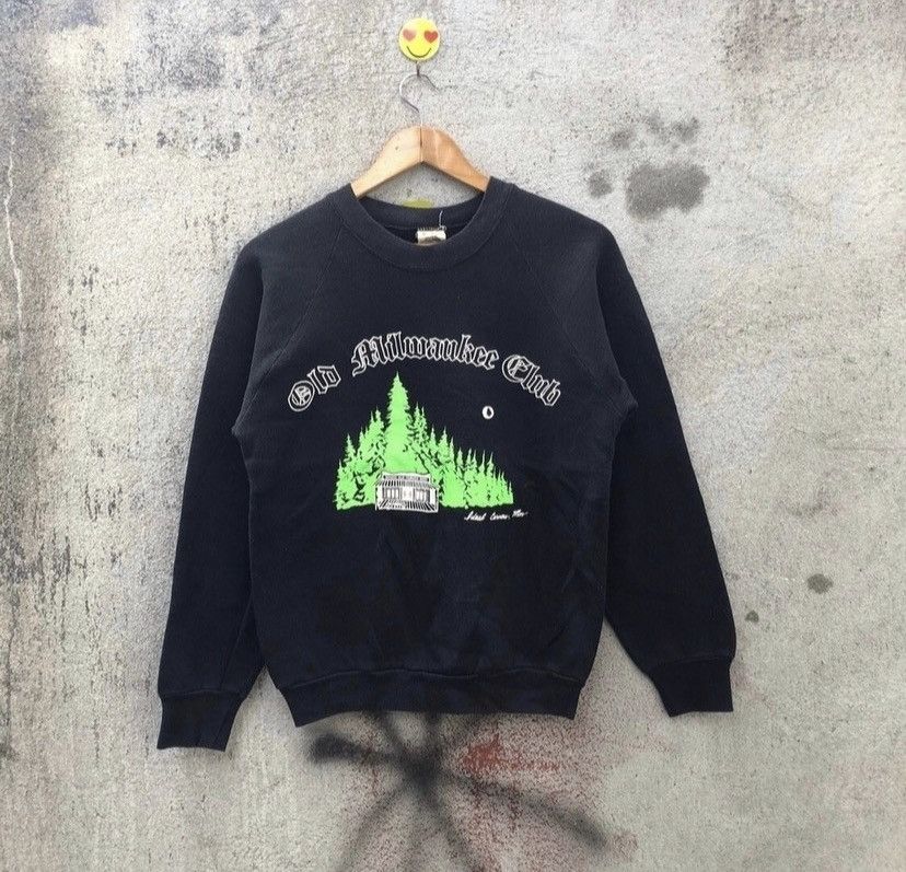 Fruit Of The Loom Vintage 90s milwaukee club sweatshirt pullover Size US S / EU 44-46 / 1 - 1 Thumbnail