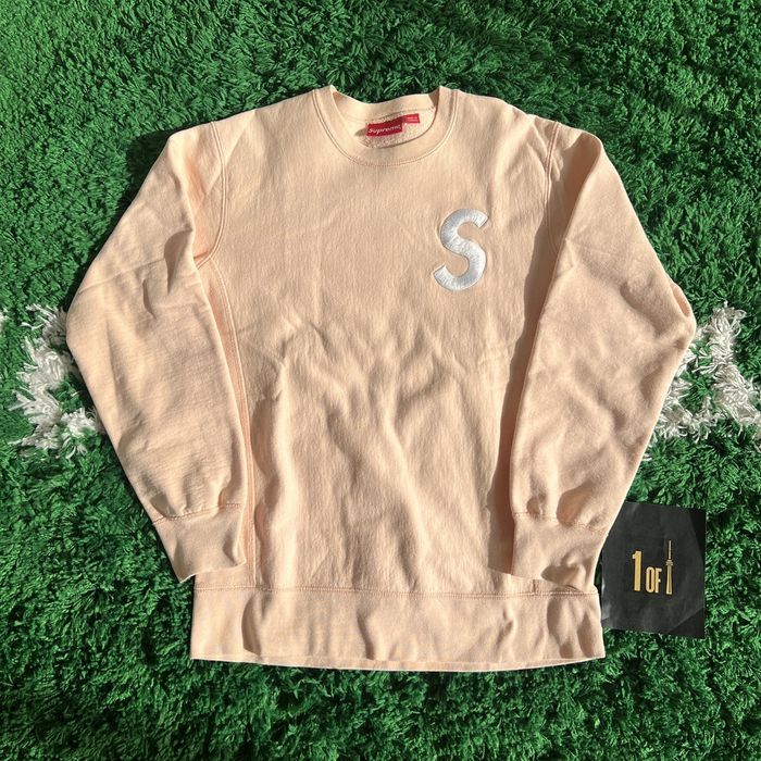 Supreme Supreme S Logo Crewneck Peach | Grailed