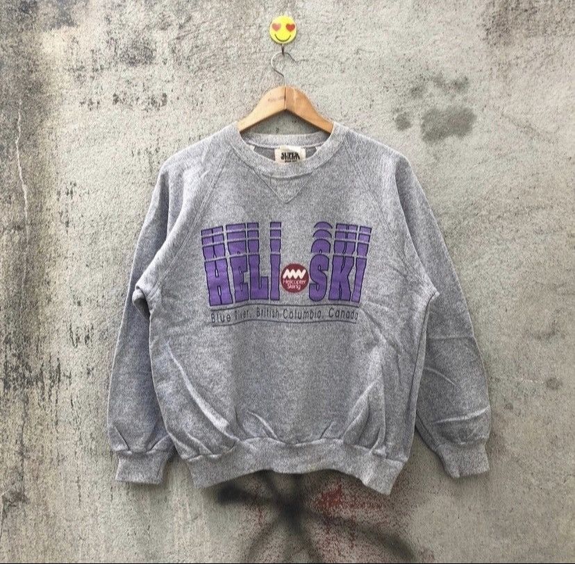 Vintage Vintage 80s british columbia heli ski sweatshirt Size US L / EU 52-54 / 3 - 1 Thumbnail