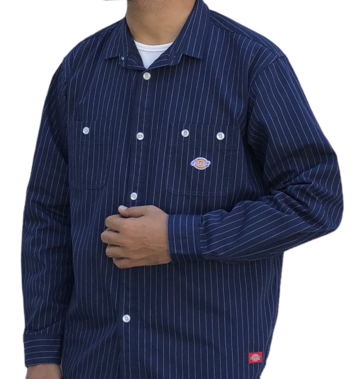 Dickies Dickies Blue Hickory Workwear Shirt Jacket Size US L / EU 52-54 / 3 - 2 Thumbnail