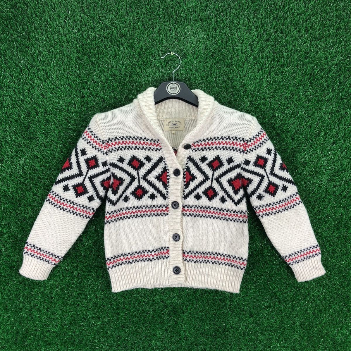 Aran Isles Knitwear Green Label Knit Cowichan Shawl Collar for Kid Size US XXS / EU 40 - 1 Thumbnail