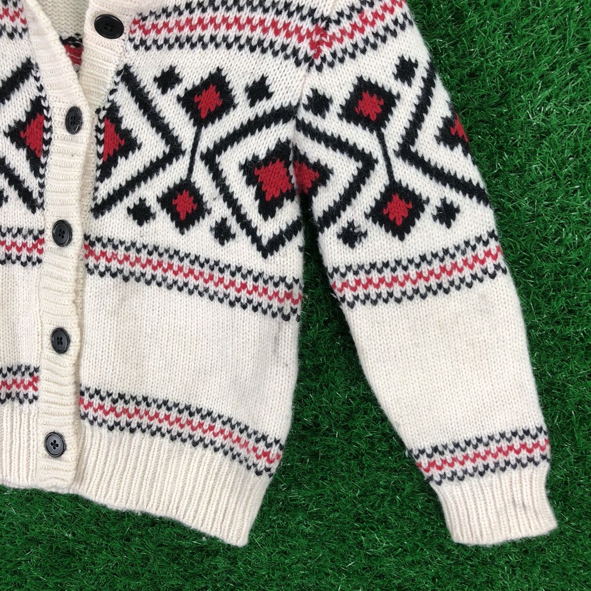 Aran Isles Knitwear Green Label Knit Cowichan Shawl Collar for Kid Size US XXS / EU 40 - 3 Thumbnail