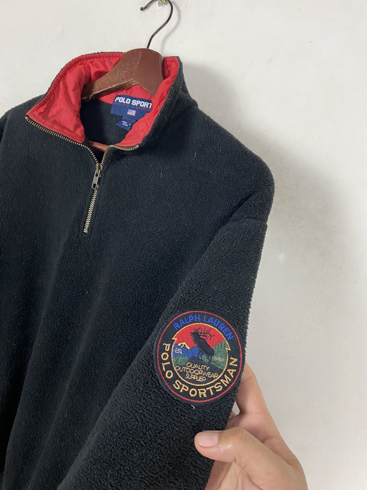 Polo Ralph Lauren × Ralph Lauren Sport × Vintage 🔥SALE🔥POLO SPORTSMAN FLEECE PULLOVER Size US M / EU 48-50 / 2 - 5 Thumbnail
