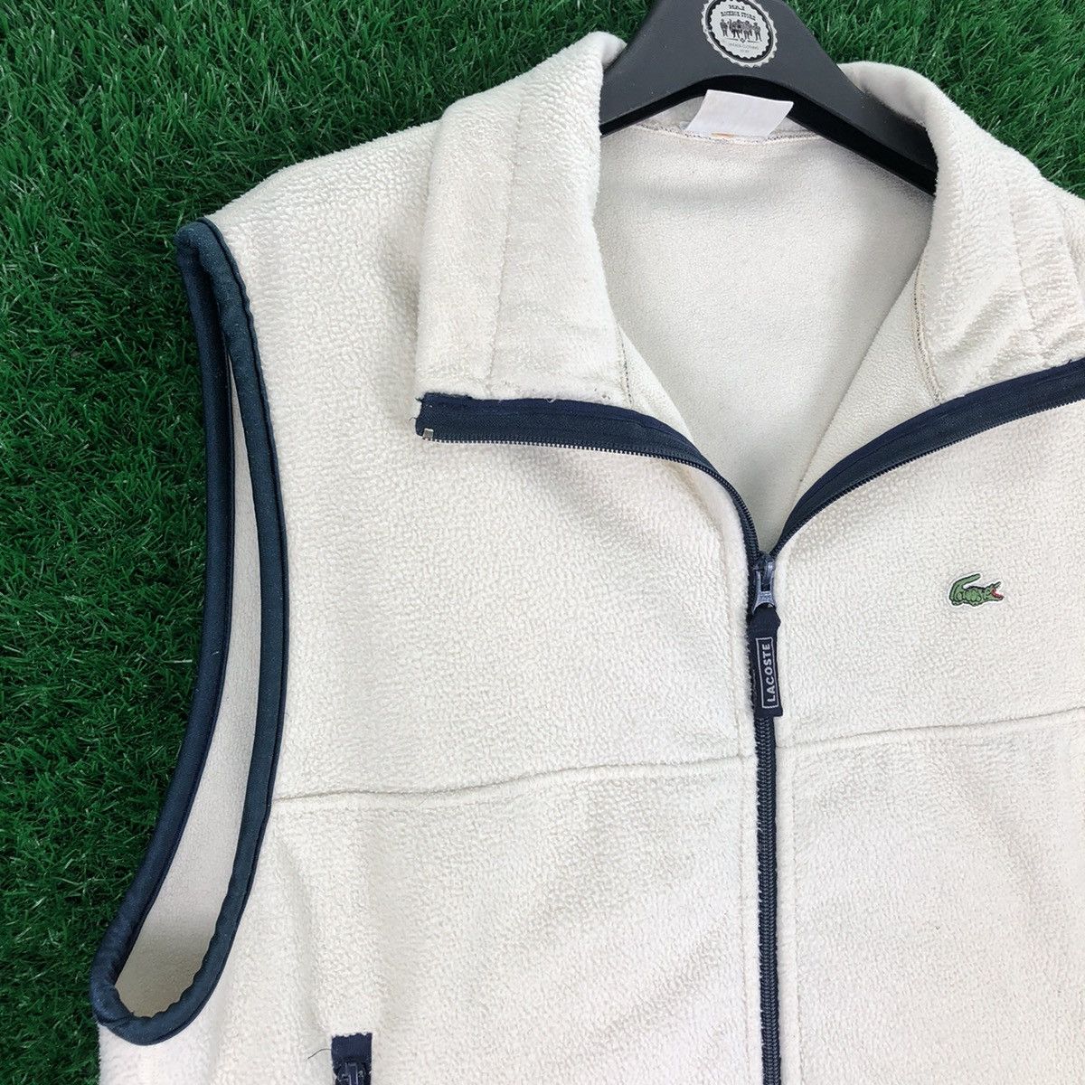 Lacoste Vintage Lacoste Vest Fleece Zip up Sportwear Size US XL / EU 56 / 4 - 2 Thumbnail