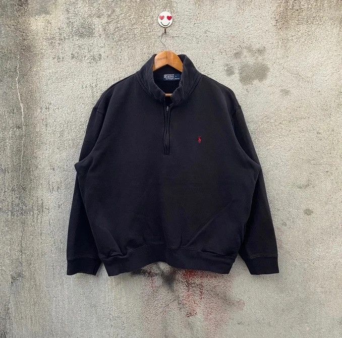 Polo Ralph Lauren Vintage 90s Polo Ralph Lauren Sweatshirt half zipper Size US XXL / EU 58 / 5 - 1 Thumbnail