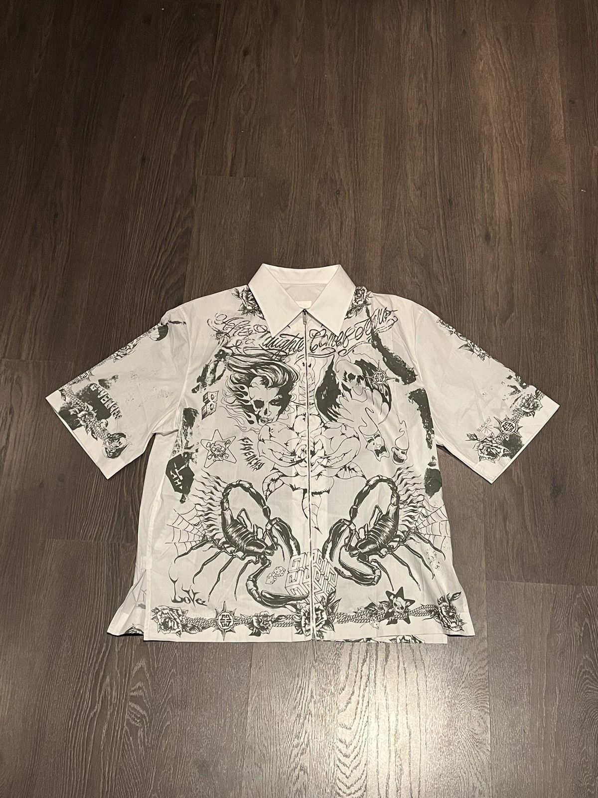 Givenchy tattoo short sleeve shirt