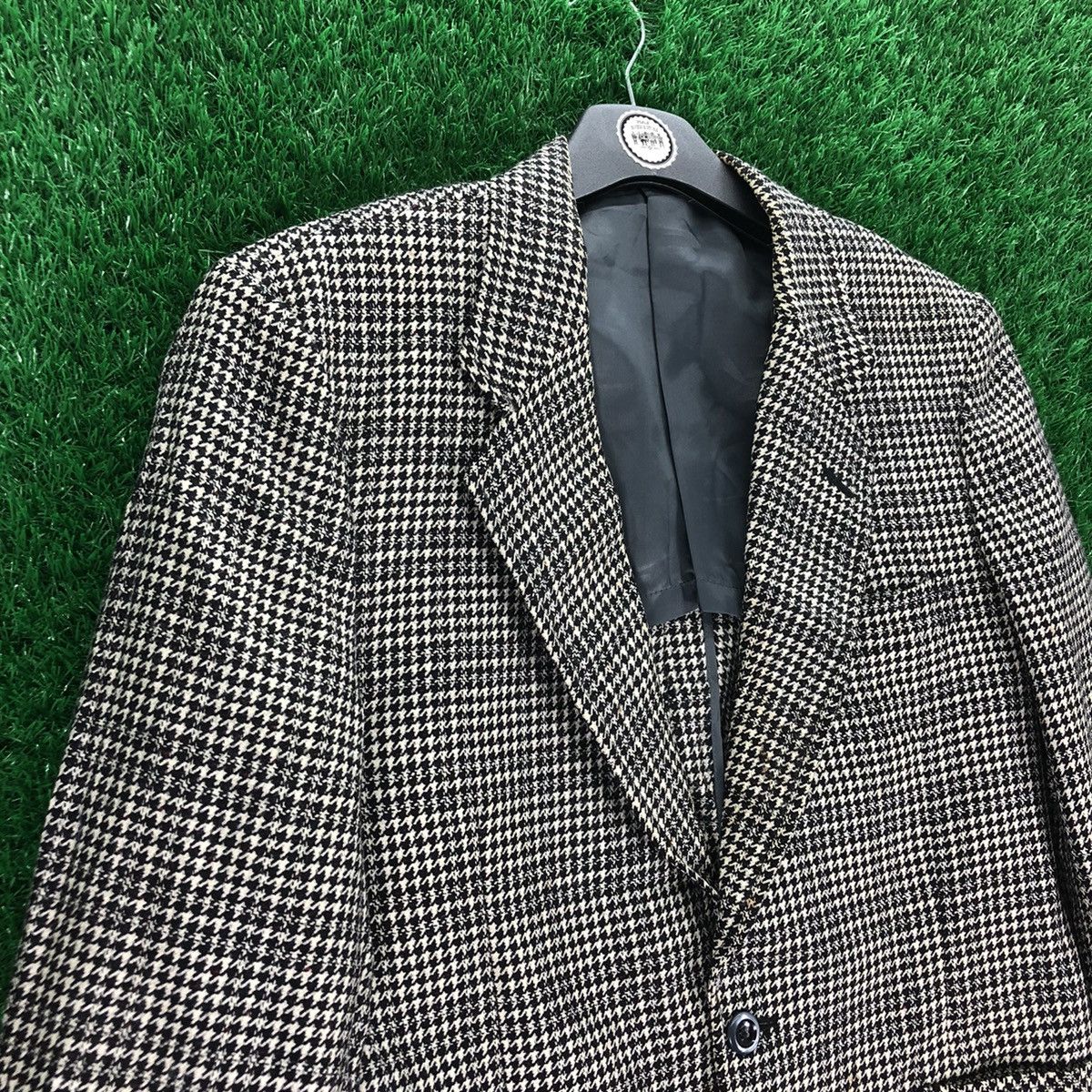 Japanese Brand Vintage Houndstooth Blazer Luxury Style by Third Man Size US M / EU 48-50 / 2 - 3 Thumbnail