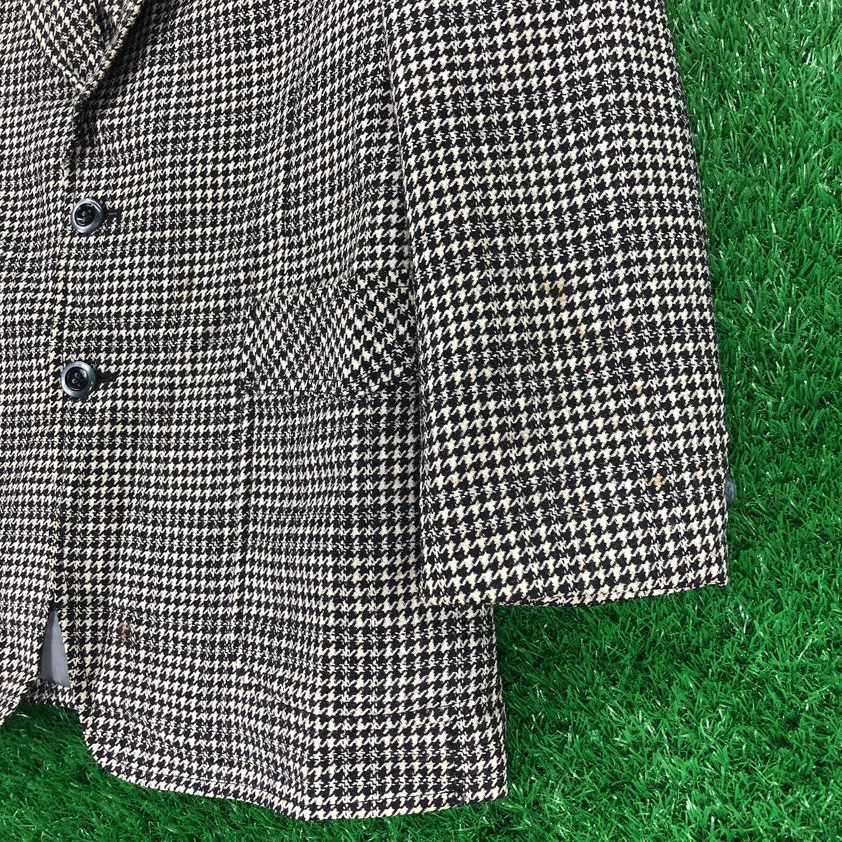 Japanese Brand Vintage Houndstooth Blazer Luxury Style by Third Man Size US M / EU 48-50 / 2 - 4 Thumbnail
