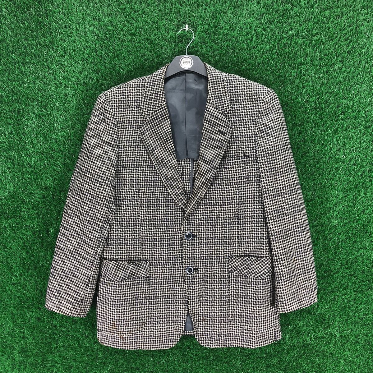 Japanese Brand Vintage Houndstooth Blazer Luxury Style by Third Man Size US M / EU 48-50 / 2 - 1 Thumbnail