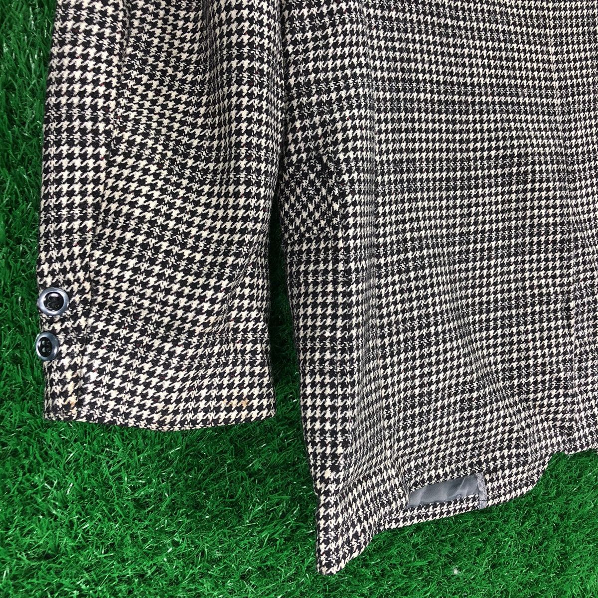 Japanese Brand Vintage Houndstooth Blazer Luxury Style by Third Man Size US M / EU 48-50 / 2 - 7 Thumbnail