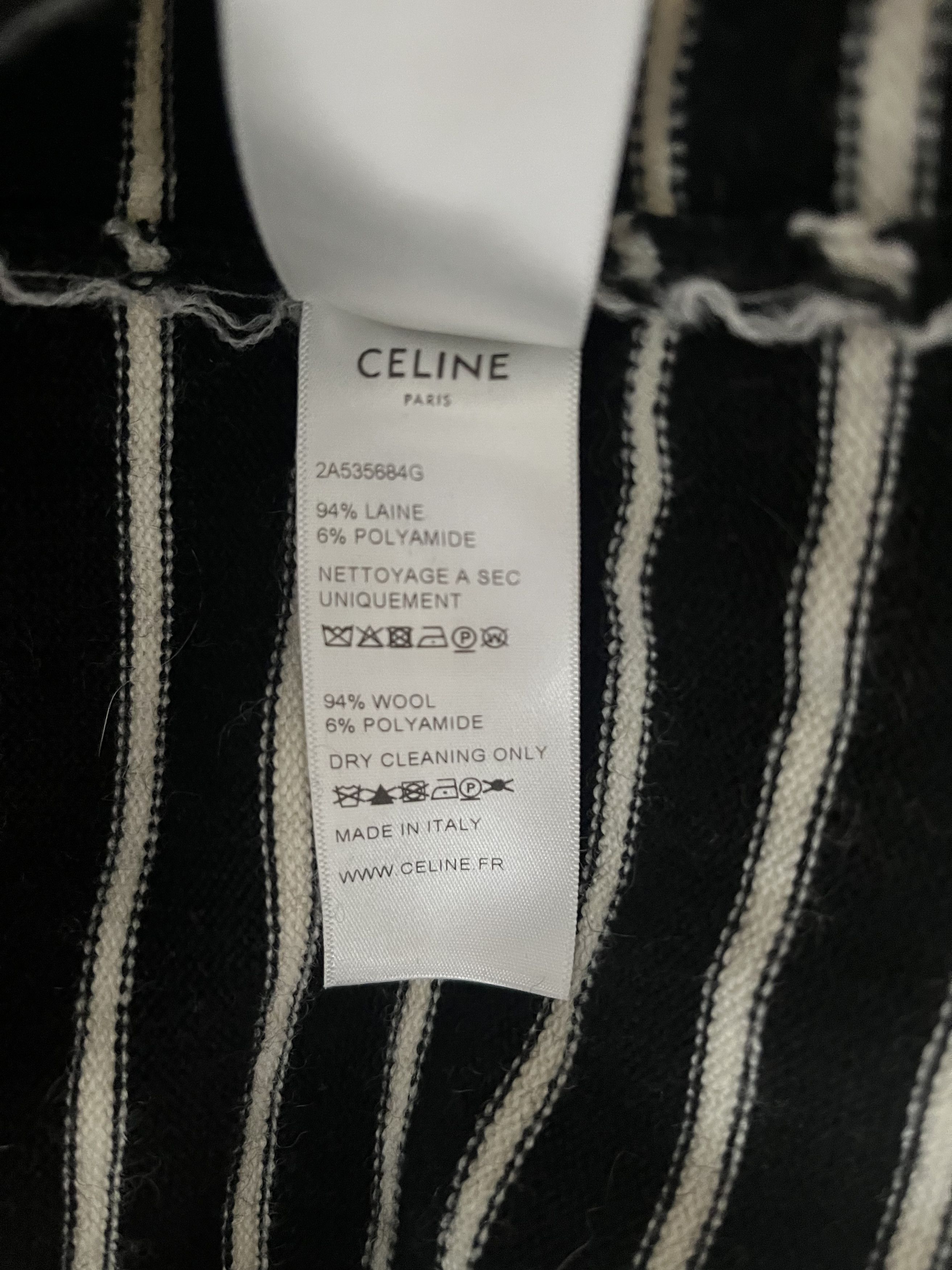 Celine Celine Striped Knit Sweater (XS) Size US XS / EU 42 / 0 - 3 Thumbnail