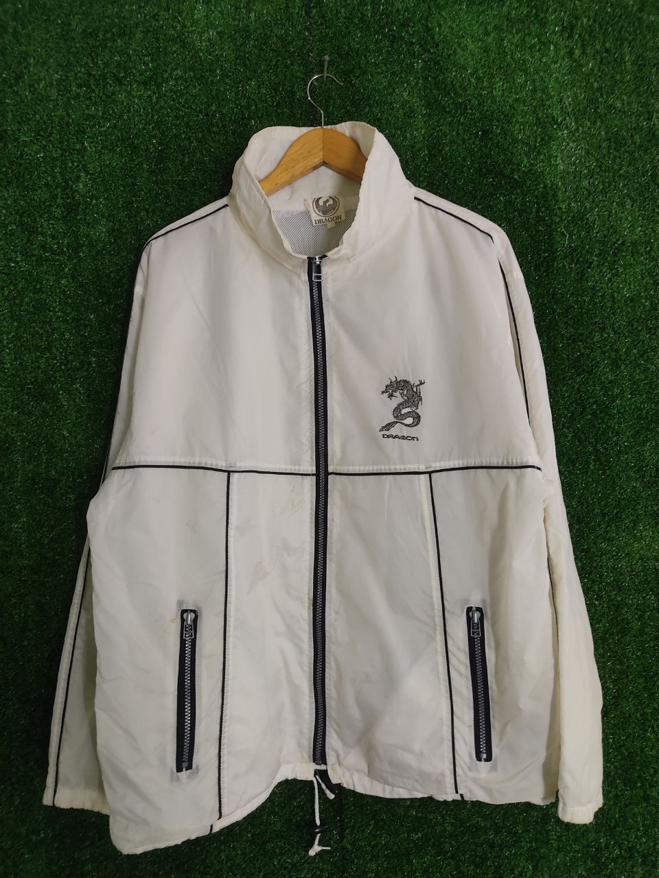 Japanese Brand × Vintage Vintage Embroidered Dragon White Jacket Size US L / EU 52-54 / 3 - 2 Thumbnail
