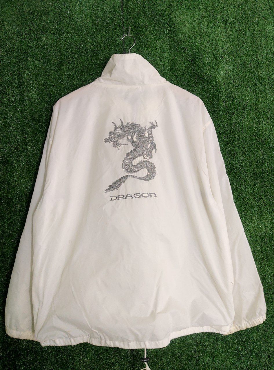 Japanese Brand × Vintage Vintage Embroidered Dragon White Jacket Size US L / EU 52-54 / 3 - 1 Thumbnail
