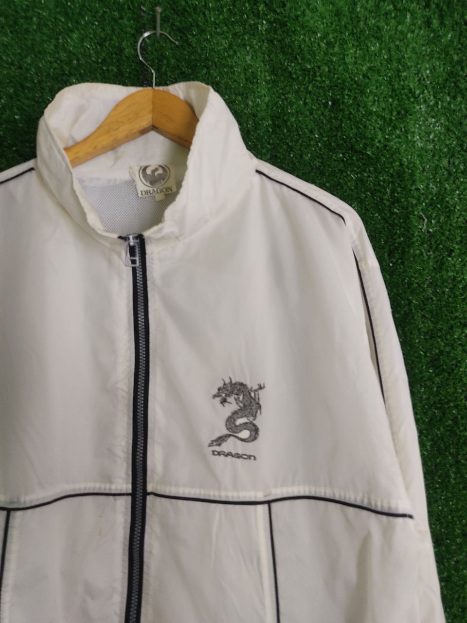 Japanese Brand × Vintage Vintage Embroidered Dragon White Jacket Size US L / EU 52-54 / 3 - 3 Thumbnail
