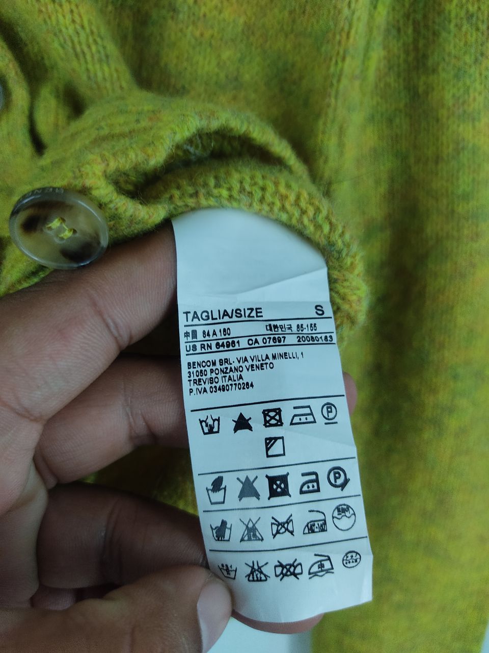 United Colors Of Benetton Yellow Knitwear United Colors of Benetton Size US S / EU 44-46 / 1 - 5 Thumbnail