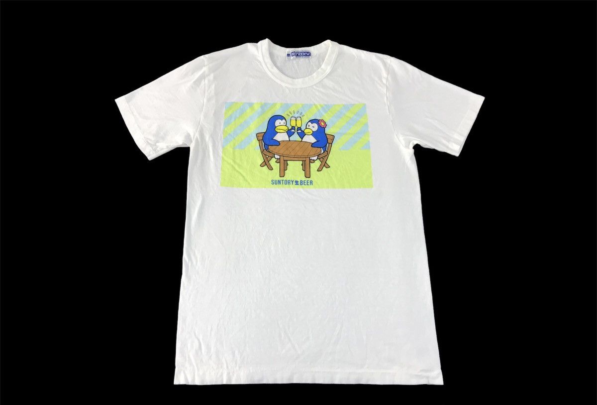 Vintage Japanese Brand Suntory Beer Tee Bird Cheering Printed Size US S / EU 44-46 / 1 - 1 Thumbnail