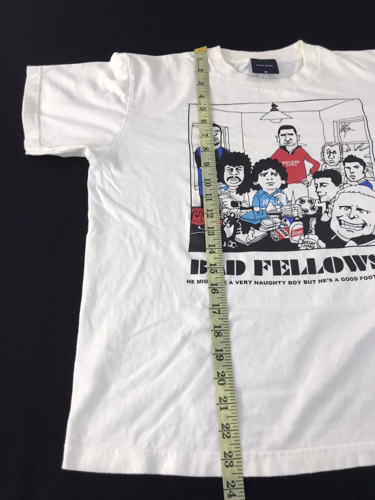 Vintage Soccer Junky Bad Fellow All Legendary Footballer Tee K1042j Size US L / EU 52-54 / 3 - 8 Thumbnail