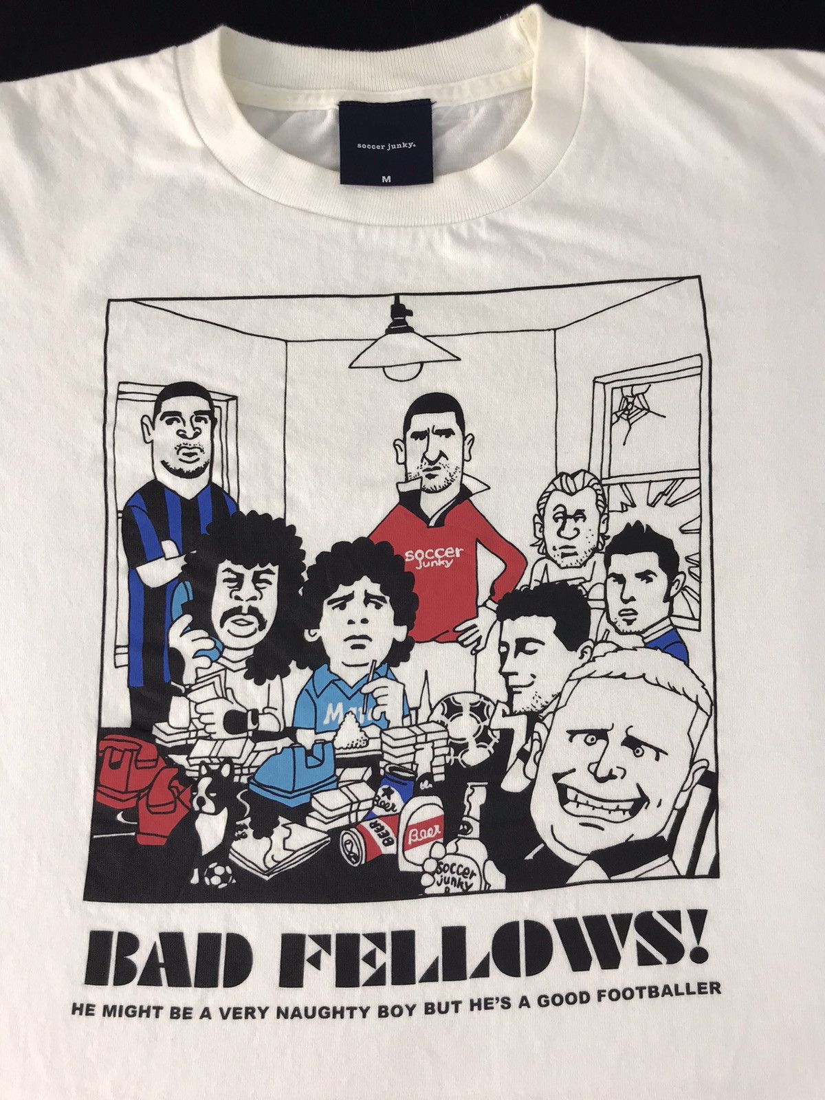 Vintage Soccer Junky Bad Fellow All Legendary Footballer Tee K1042j Size US L / EU 52-54 / 3 - 2 Thumbnail
