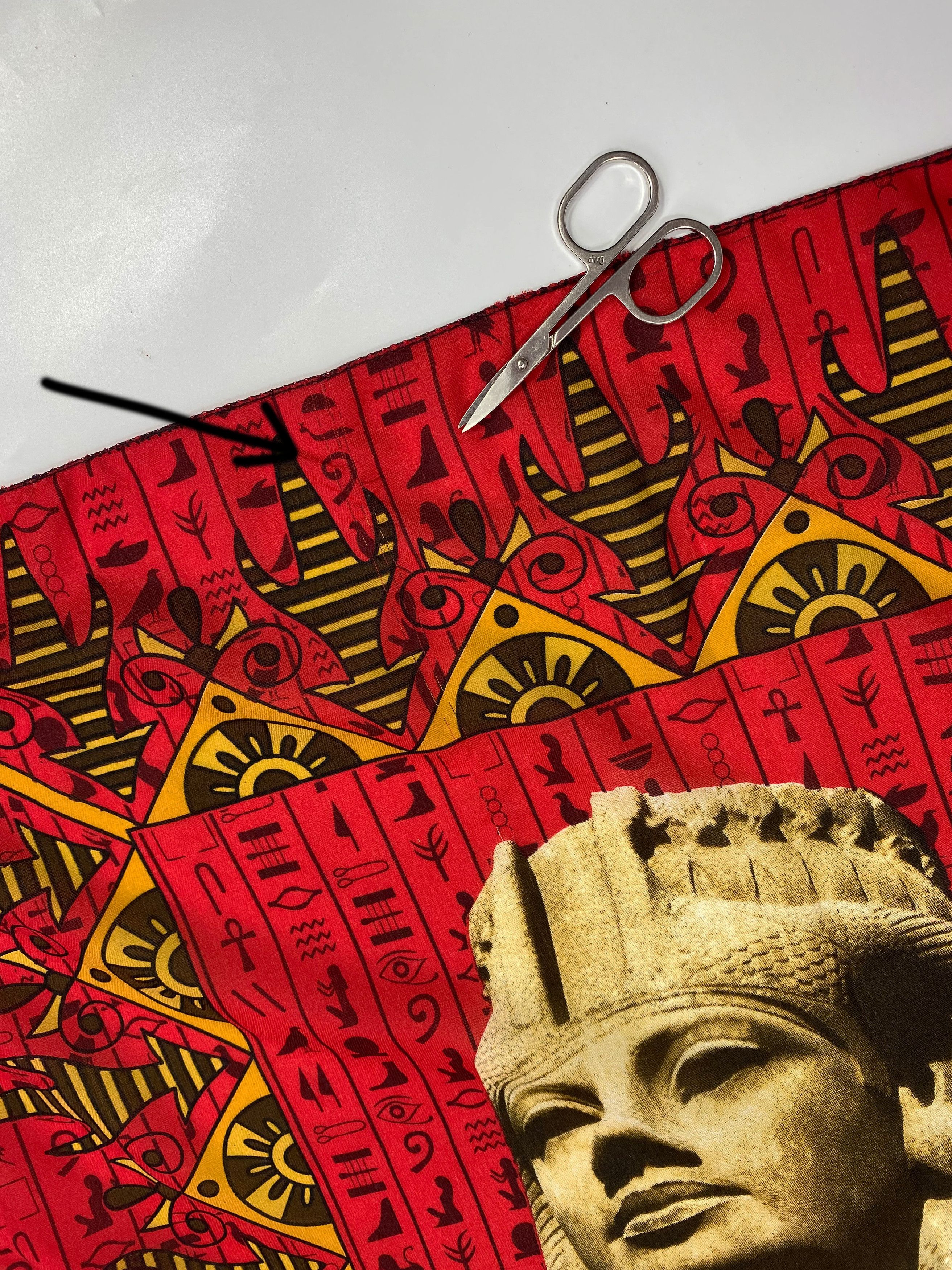 Vintage Ehab Fayed Vintage Egyptian Pharaoh Hieroglyphics Scarf Size ONE SIZE - 5 Thumbnail