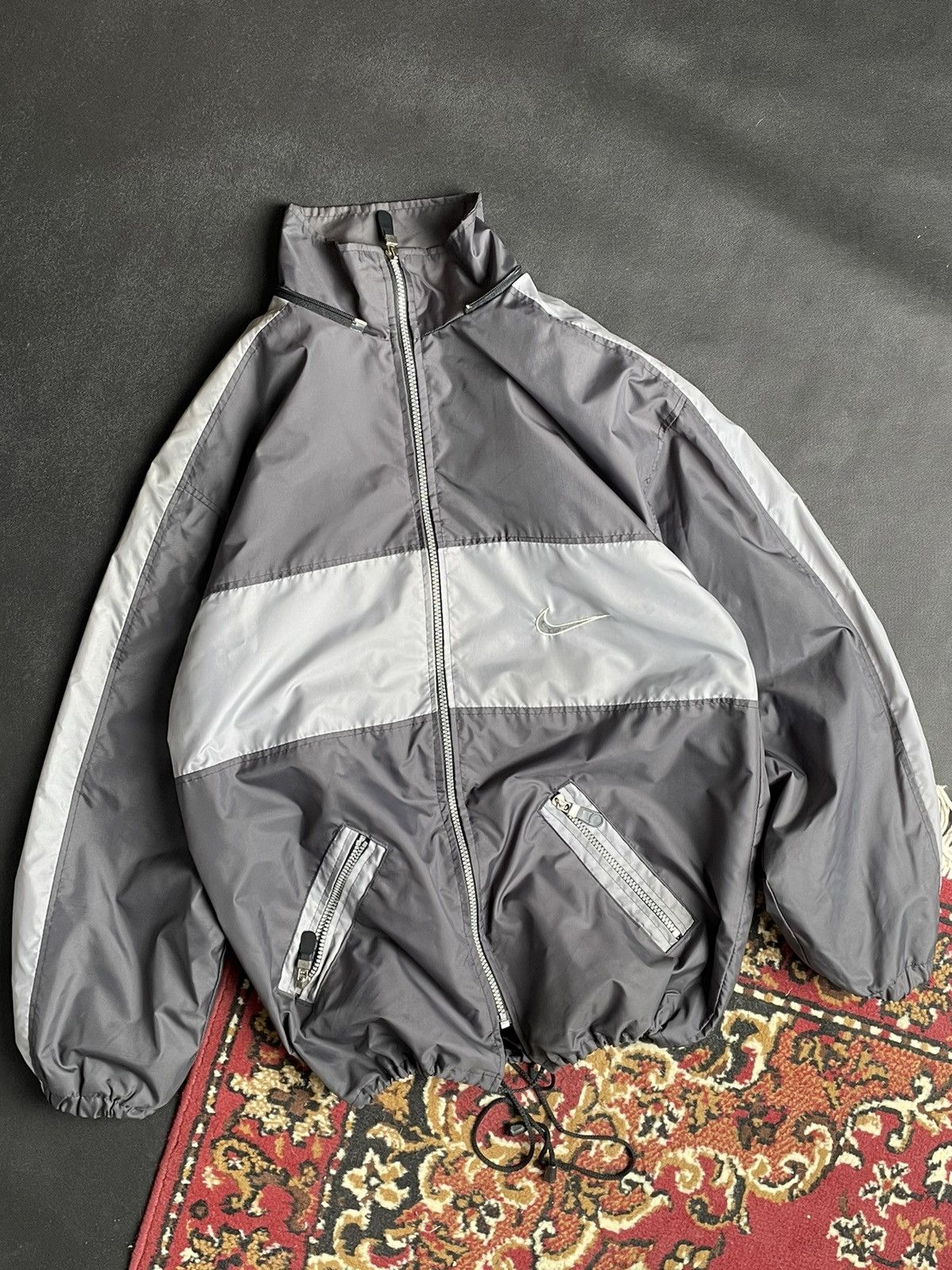 Nike × Vintage Vintage Nike Light Jacket Spell Out Swoosh Bootleg Size US S / EU 44-46 / 1 - 2 Thumbnail